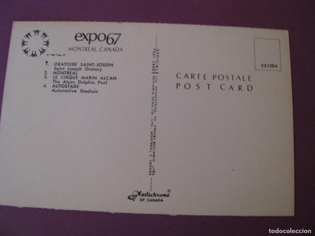 Postales: POSTAL DE CANADA. MONTREAL. EXPO 67. - Foto 2
