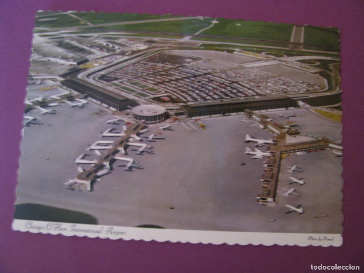 Postales: POSTAL DEL AEROPUERTO DE CHICAGO. CHICAGO O'HARE INTERNATIONAL AIRPORT. CIRCULADA 1972