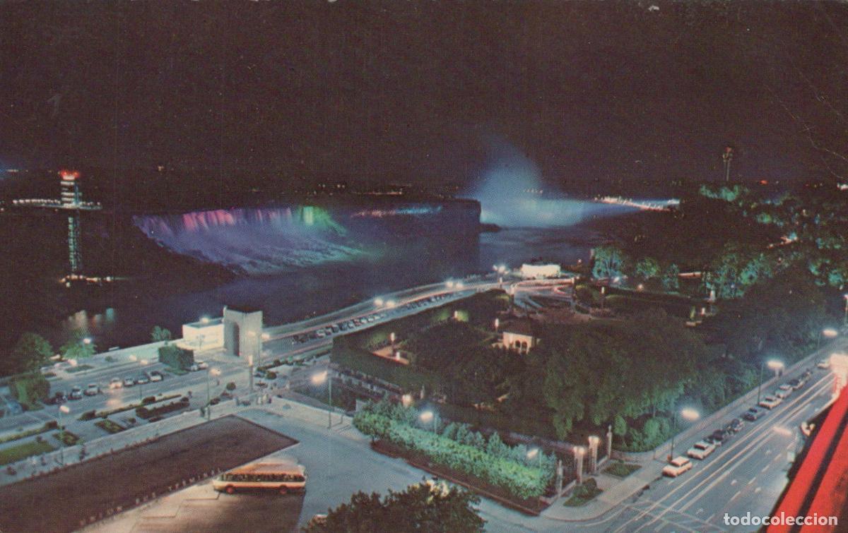 Postales: Canada Niagara Falls Illuminated At Night Unposted *YAE380