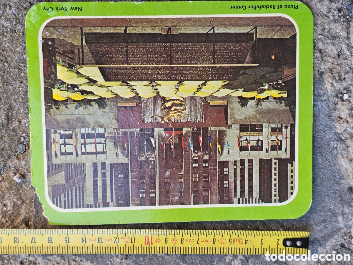 Postales: ​Tarjeta Postal grande Vintage &rdquo;Plaza of Rockefeller Center&rdquo; - Nueva York (Dexter Press / Manhattan