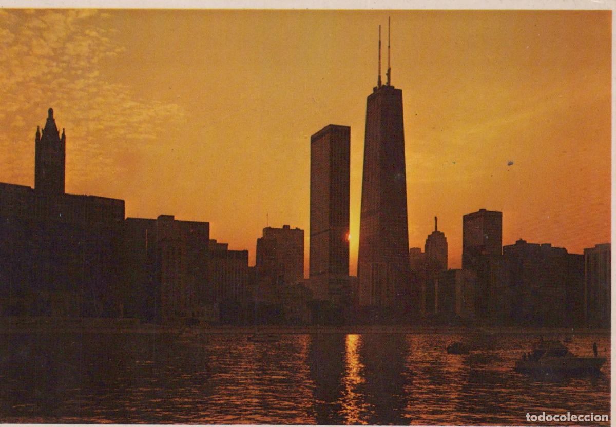 Postales: USA Chicago United States Downtown Skyline Sunset *YAF688