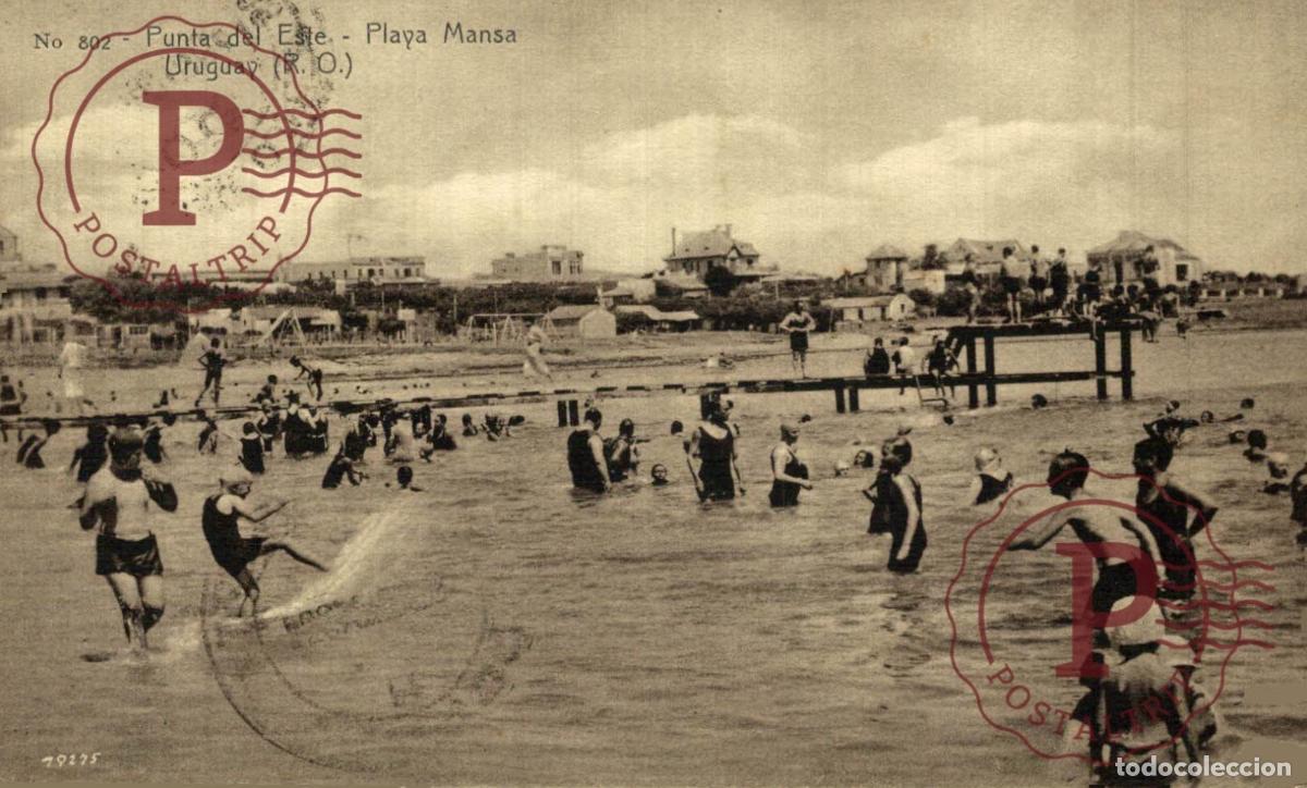 Postales: URUGUAY. PUNTA DEL ESTE. PLAYA MANSA