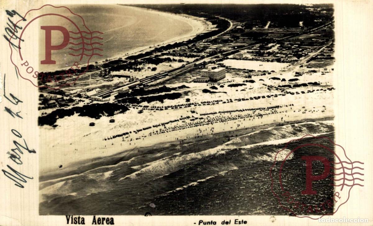 Postales: URUGUAY. PUNTA DEL ESTE. VISTA AEREA. RPPC FOTOGRAFICA