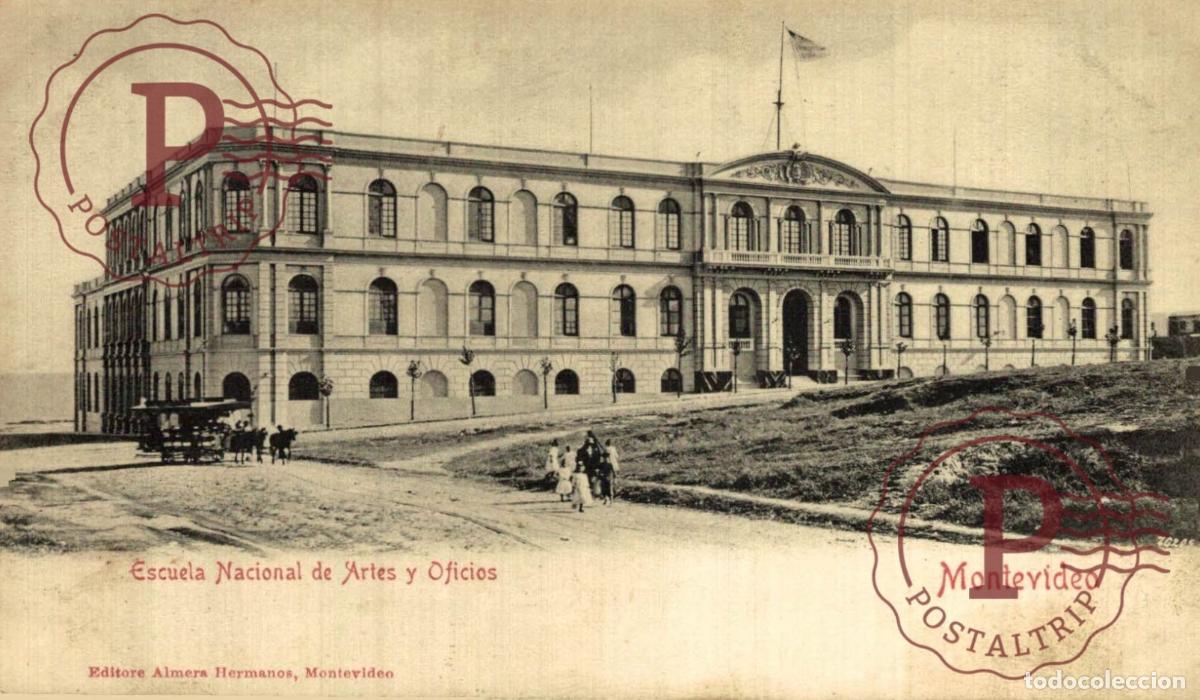 Postkarten: URUGUAY. MONTEVIDEO. ESCUELA NACIONAL DE ARTES Y OFICIOS,