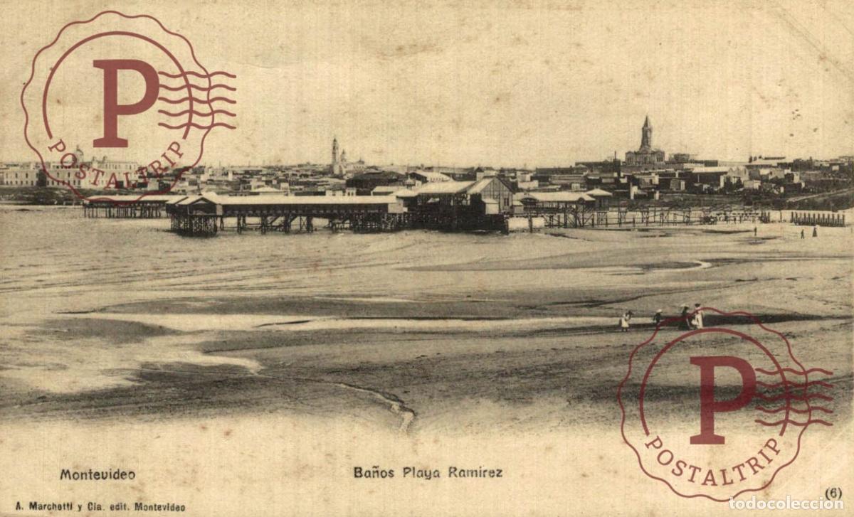 Postkarten: URUGUAY. MONTEVIDEO. BA&Ntilde;OS PLAYA RAMIREZ