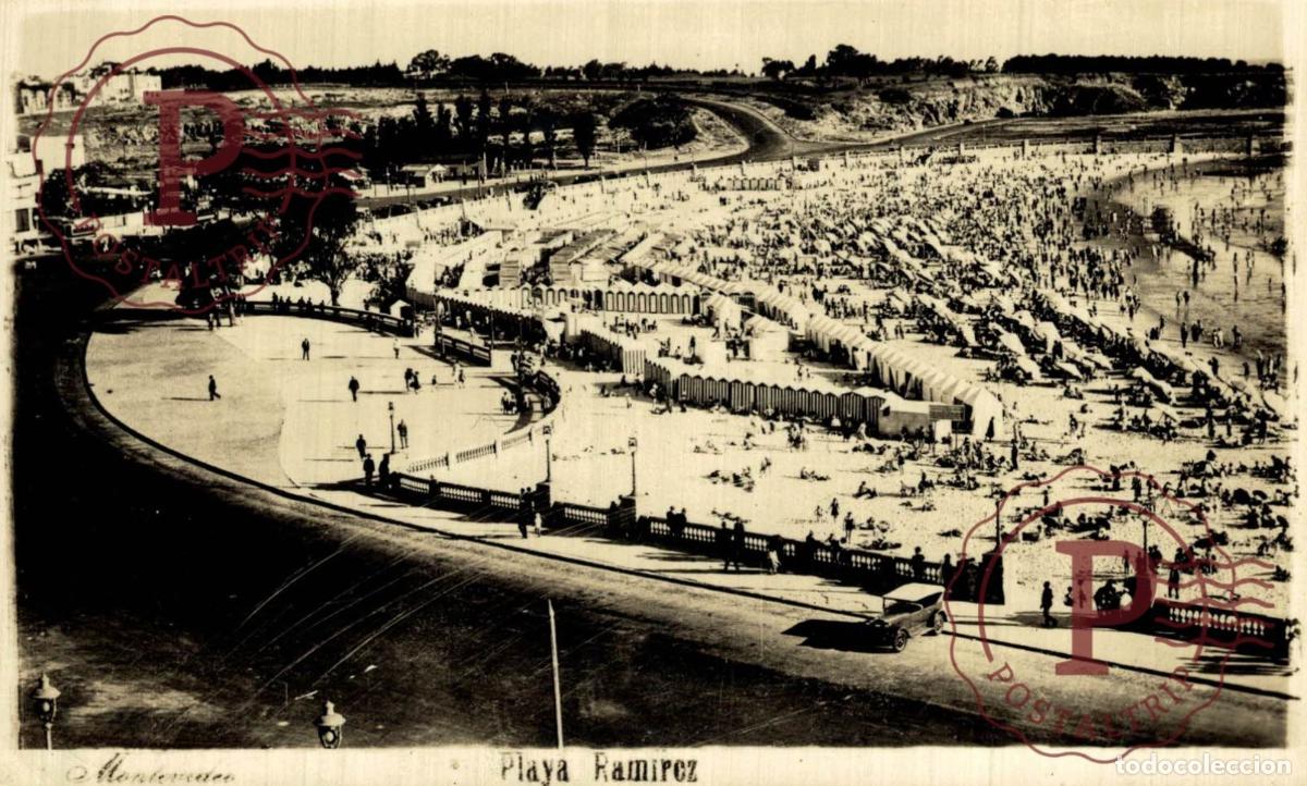 Postkarten: URUGUAY. MONTEVIDEO. PLAYA RAMIREZ. RPPC FOTOGRAFICA