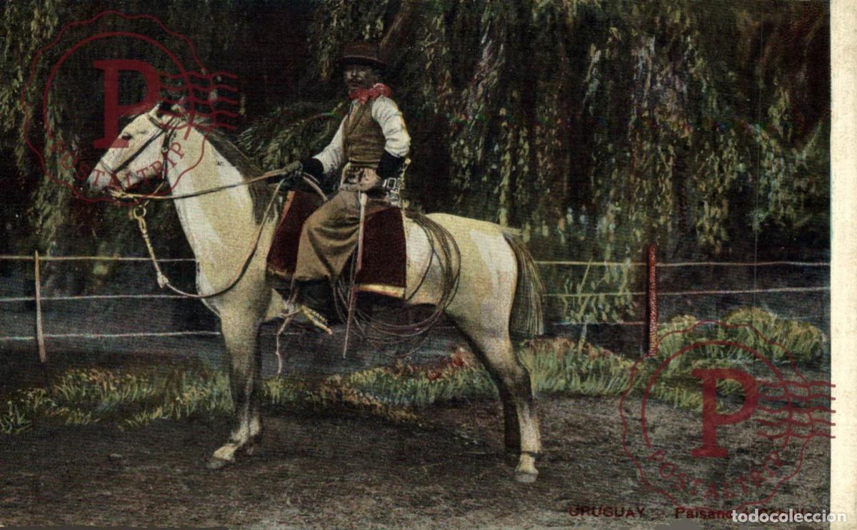 Postkarten: URUGUAY. PAISANO A CABALLO.
