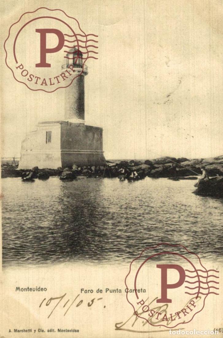 Postales: URUGUAY. MONTEVIDEO. FARO DE PUNTA CARRETA