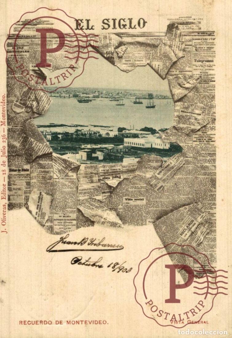 Postales: URUGUAY. MONTEVIDEO EL SIGLO. VISTA GENERAL. PERIODICO. NEWSPAPER