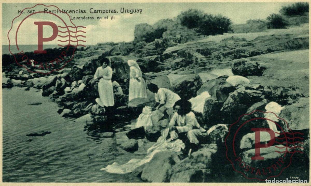 Postales: URUGUAY. REMINISCENCIAS CAMPERAS. Lavanderas en el VI