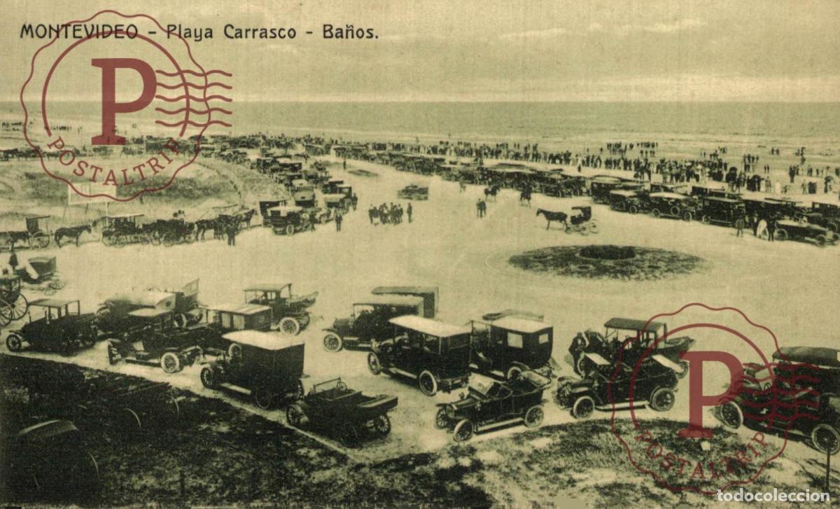 Postales: URUGUAY. MONTEVIDEO. PLAYA CARRASCO. BA&Ntilde;OS.