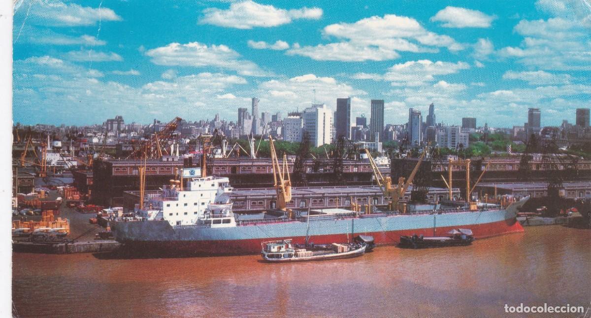 Postales: BUENOS AIRES (ARGENTINA). VISTA PARCIAL DEL PUERTO - BARCOS