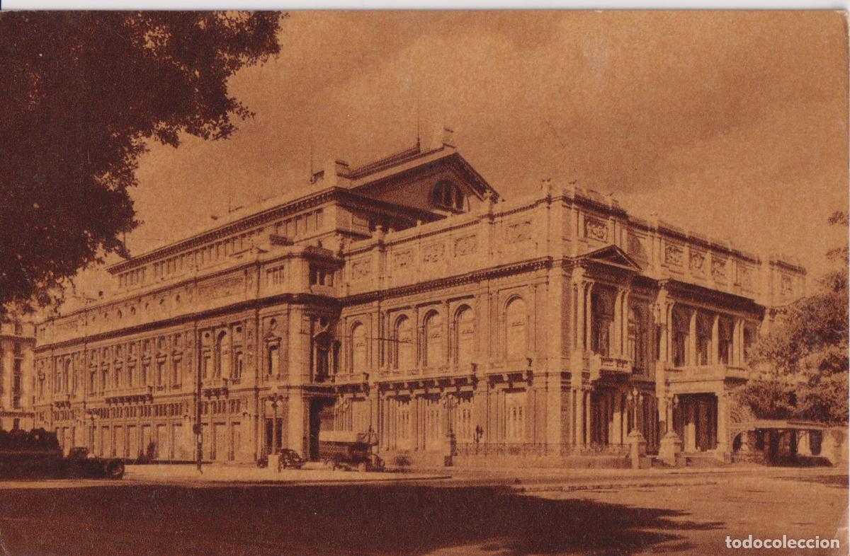Postales: ARGENTINA, BUENOS AIRES, TEATRO COLON &ndash; EDITORIAL LA SUDAMERICANA &ndash; ESCRITA