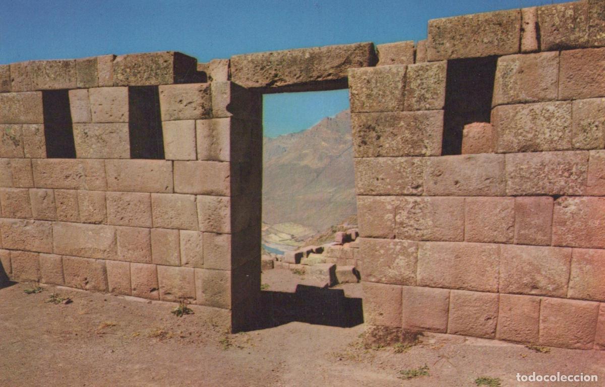 Cartoline: Peru Cusco Peru Pisac Ruinas Incaicas Portico Architecture Unposted *YAK226