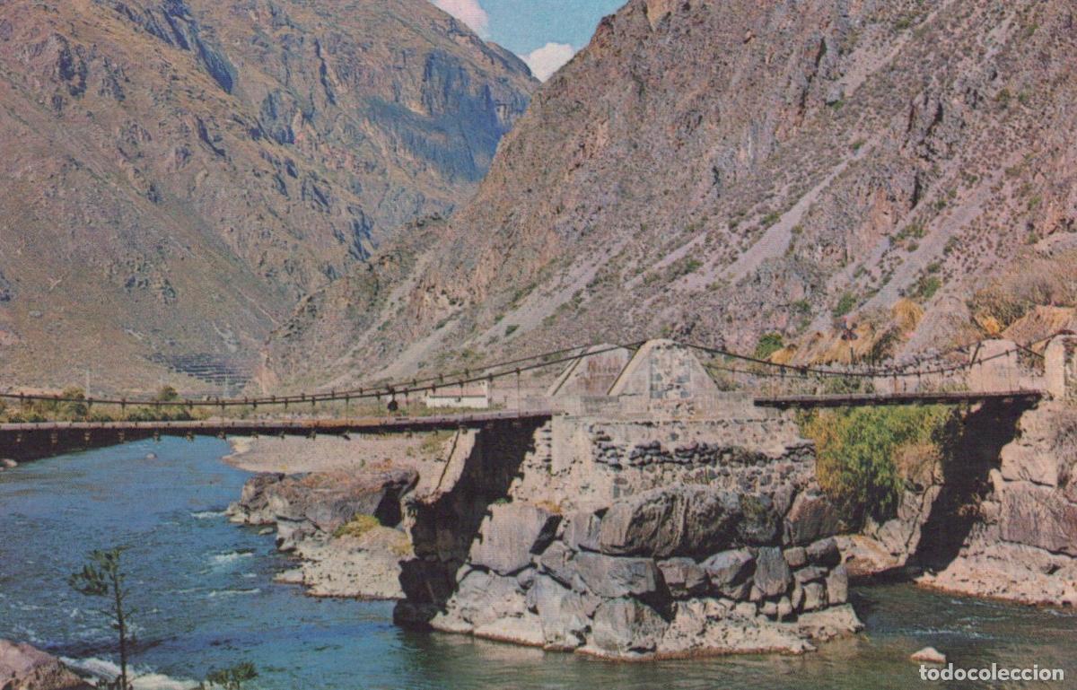 Postais: Peru Ollantaytambo Peru Puente Incaico Sobre El Rio Vilcanota Unposted *YAK229