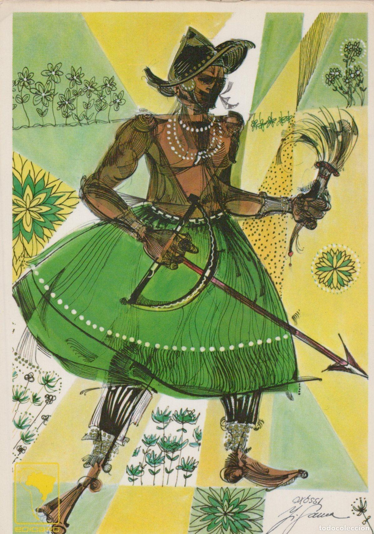 Postales: Brazil Sao Paulo Brazil Oxossi Candomble Cacador Folclore Unposted *YAK687