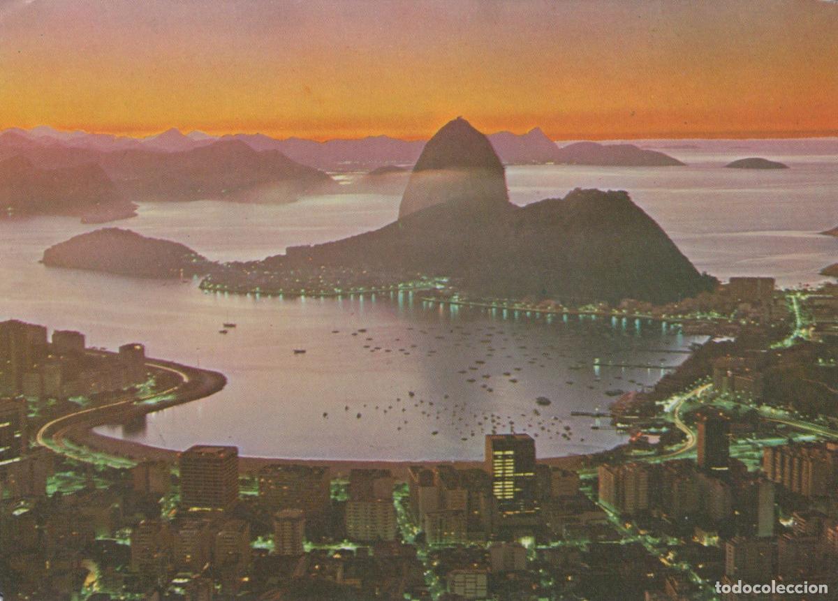 Postales: Brazil Rio de Janeiro Sunrise Botafogo Bay Sugar Loaf Mountain Cityscape *YAM428