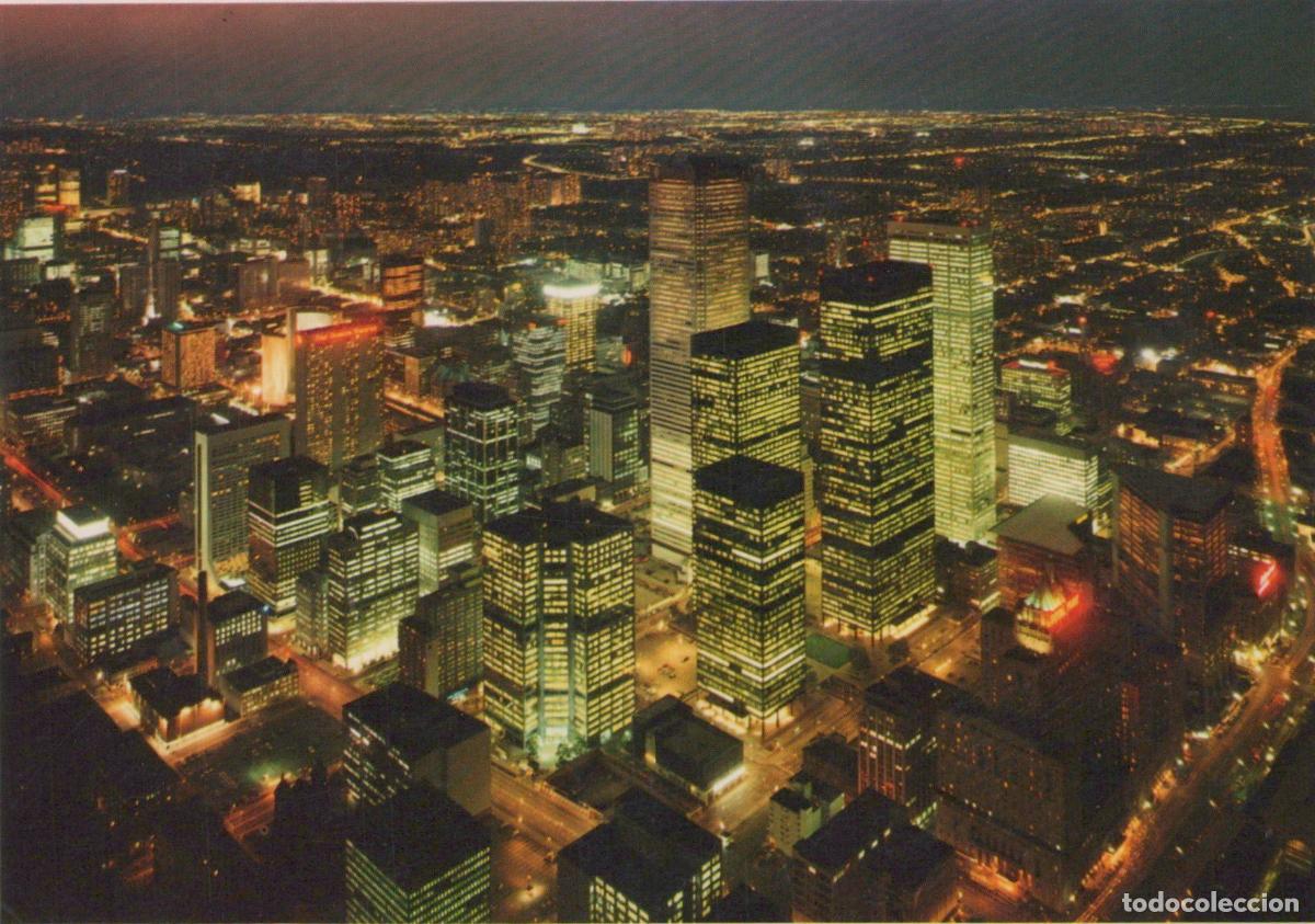 Postales: Canada Toronto Downtown Skyline At Night Aerial View From CN Unposted *YAM700
