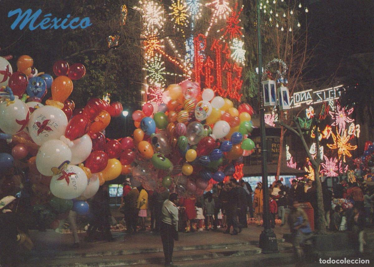 Postales: Mexico Mexico City City Night Scene With Balloons and Festive Unposted *YAM720