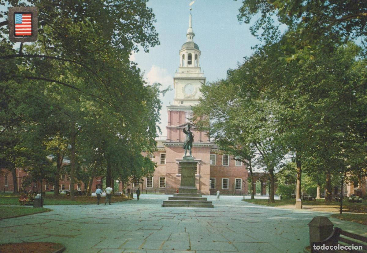 Postales: USA Philadelphia Independence Hall Statue Park Unposted *YAM493