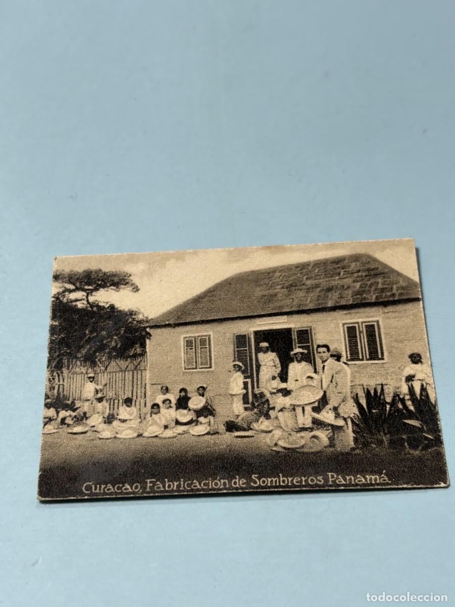 Postales: POSTAL ORIGINAL. D&Eacute;CADA A&Ntilde;OS 30. CURACAO. FABRICACI&Oacute;N DE SOMBREROS PANAM&Aacute;. N&ordm; 1583