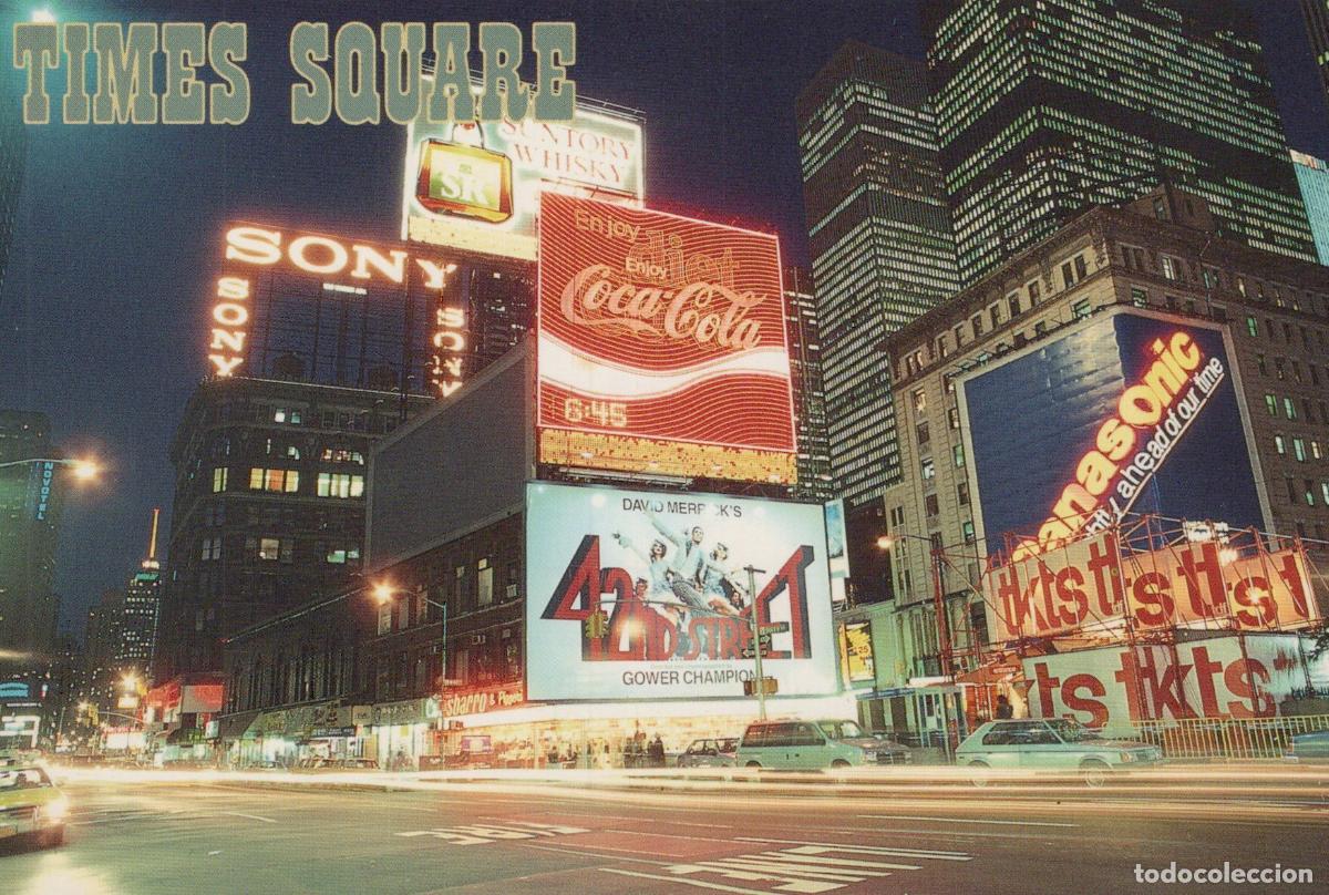 Postales: USA New York City Times Square Night View With Bright Unposted *YAP595