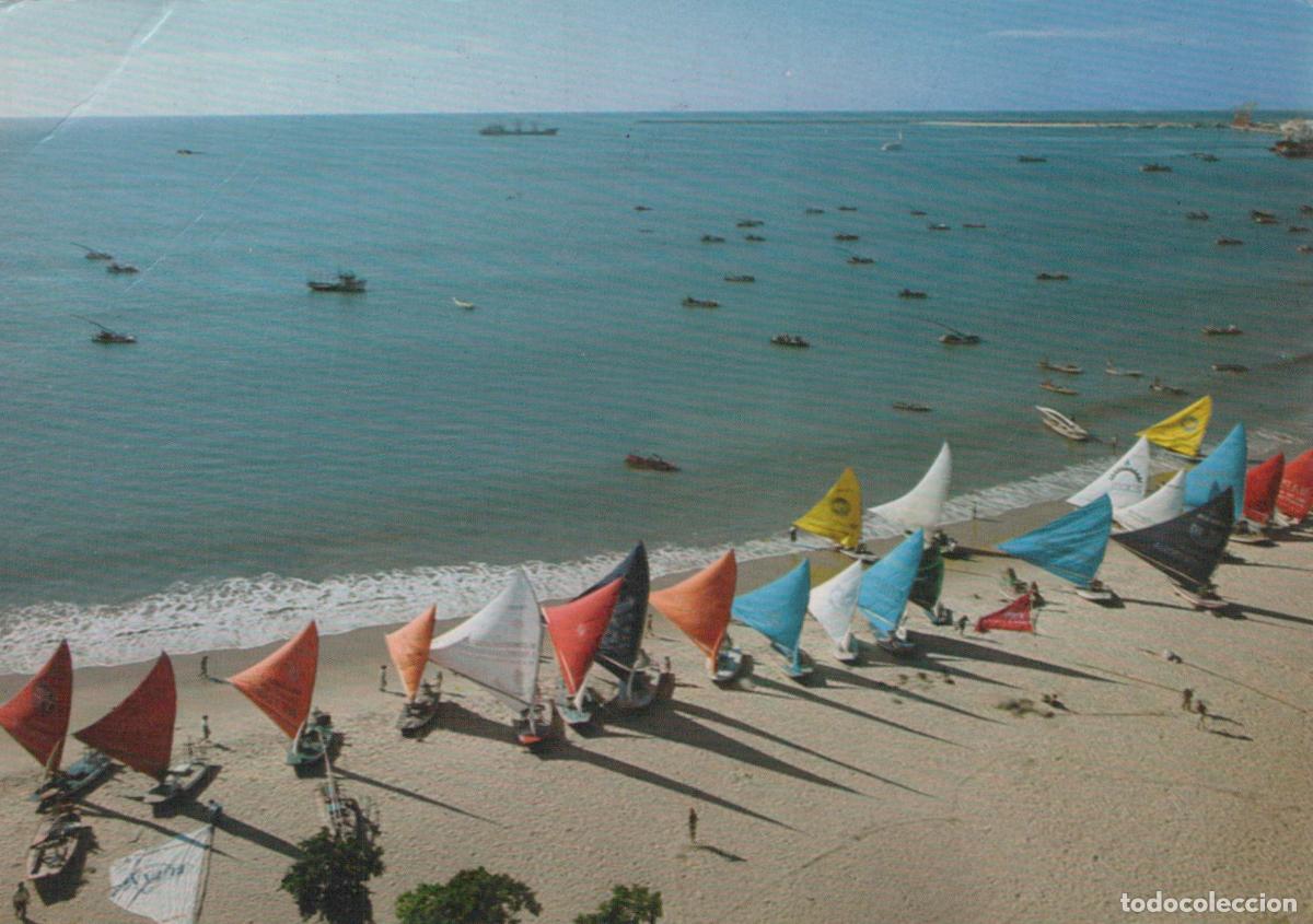 Postales: Brazil Fortaleza Mucuripe Fishing Colony Jangadas On Beach *YAP713