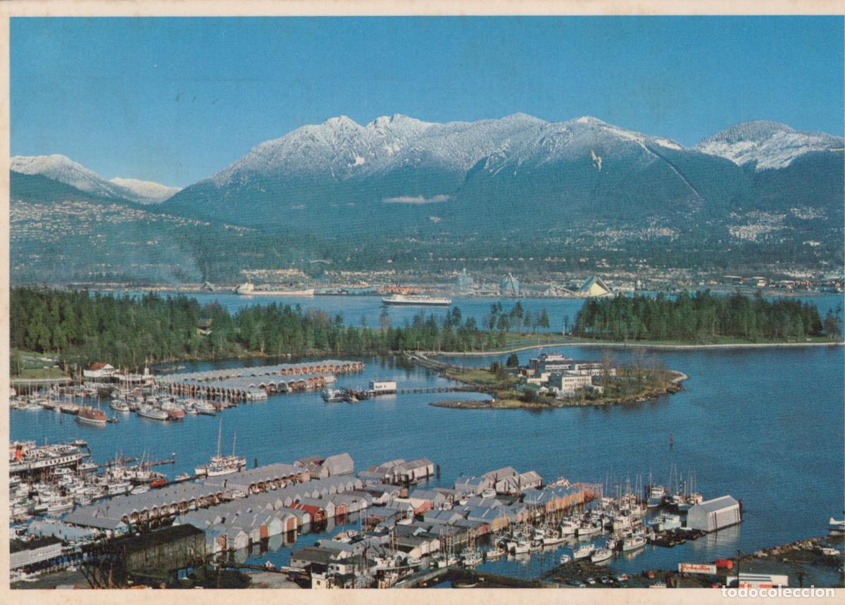 Postales: Canada Vancouver BC Coal Harbour Burrard Inlet North Shore Mountains *YAP657