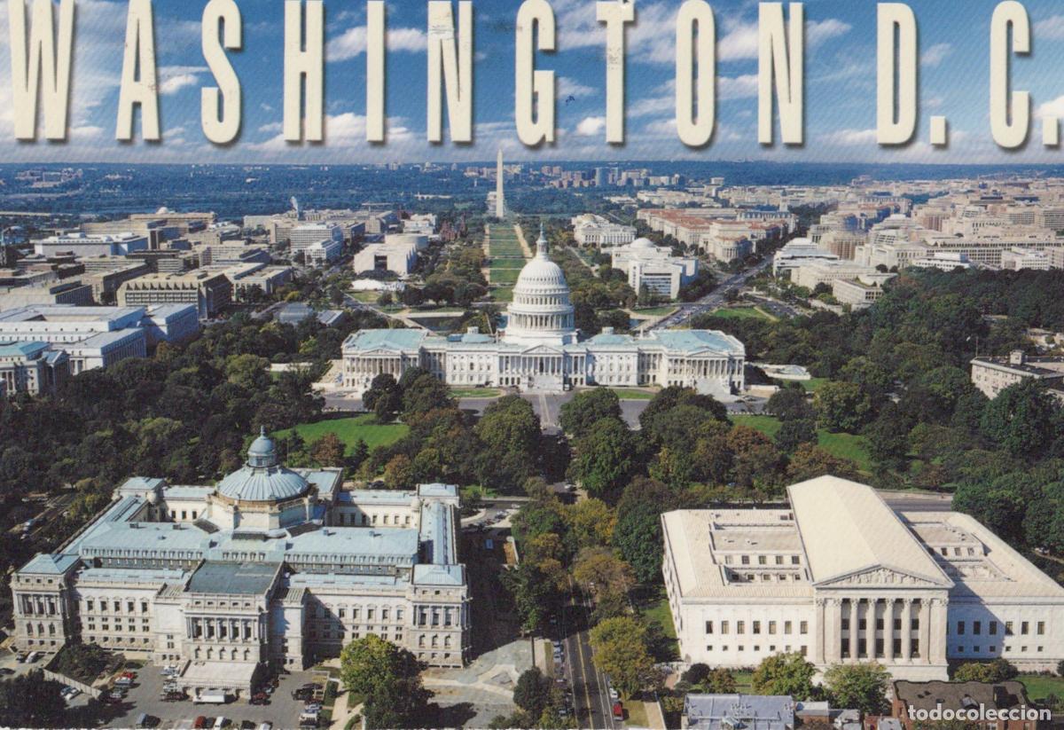 Postales: USA Washington D C Aerial View US Capitol National Mall White House *YAS920