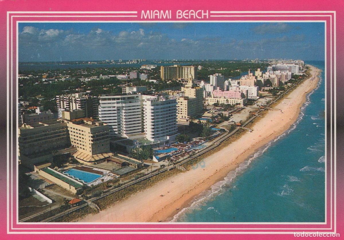 Postales: USA Miami Beach Aerial View of Hotels and Sandy Beach Coastline *YAT030