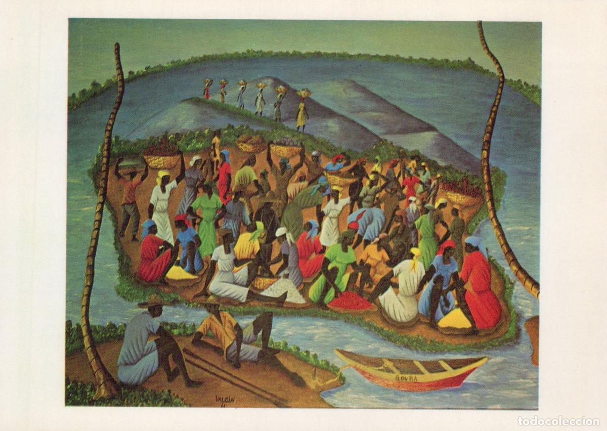 Postales: Haiti Port-au-Prince Haitian Market Painting Unposted *YAU980