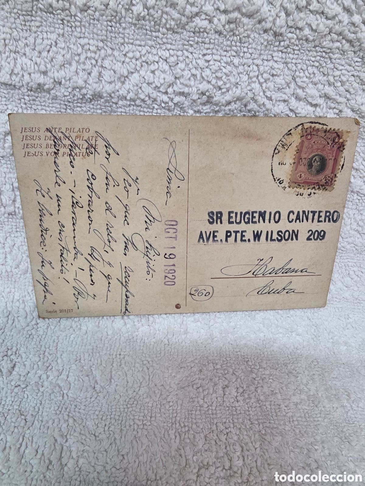 Postales: Tarjeta postal antigua 1920 Matasellada