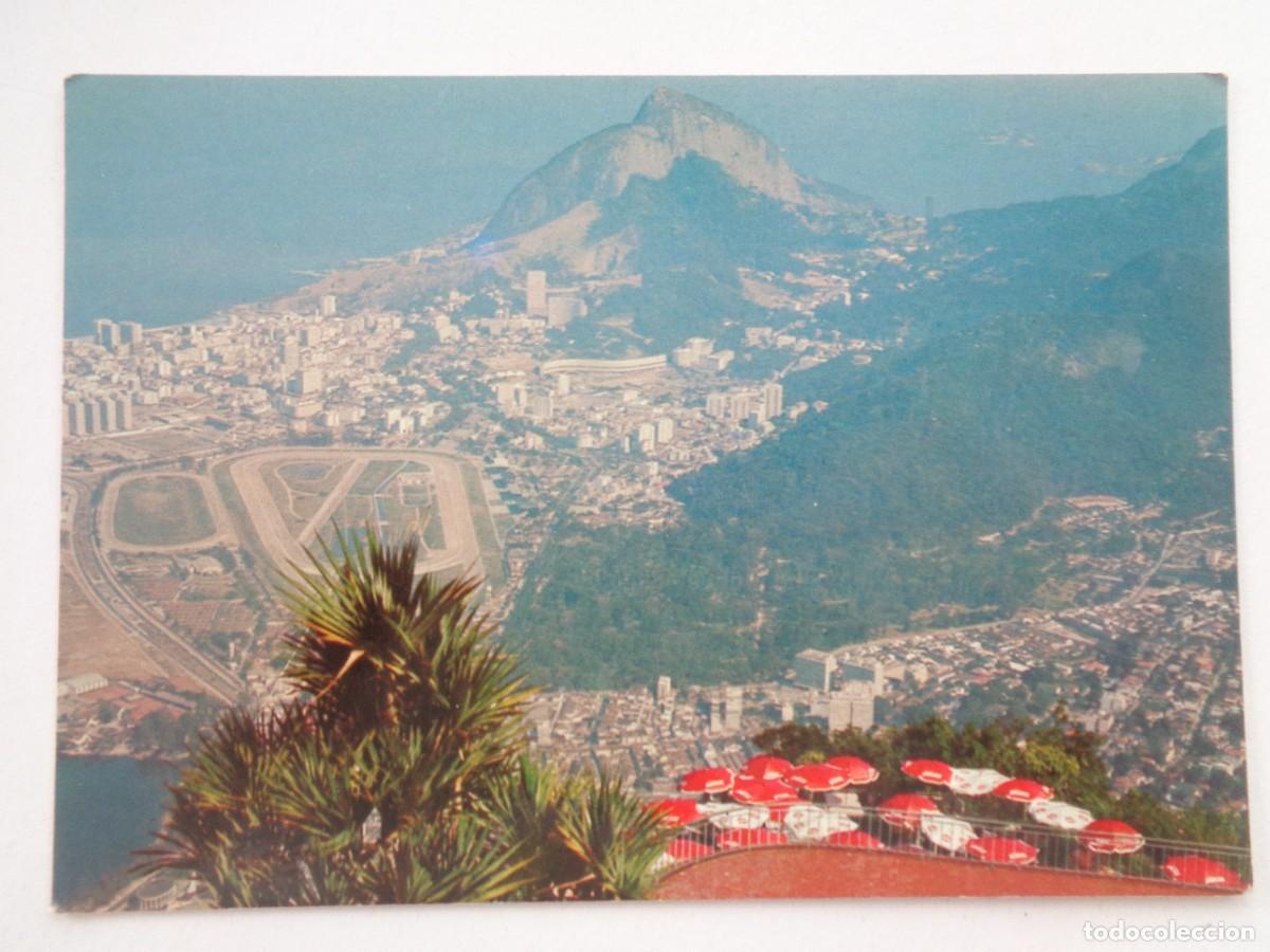 Postales: POSTAL DE RIO DE JANEIRO ( BRASIL ): CORCOVADO Y EL JOCKEY CLUB