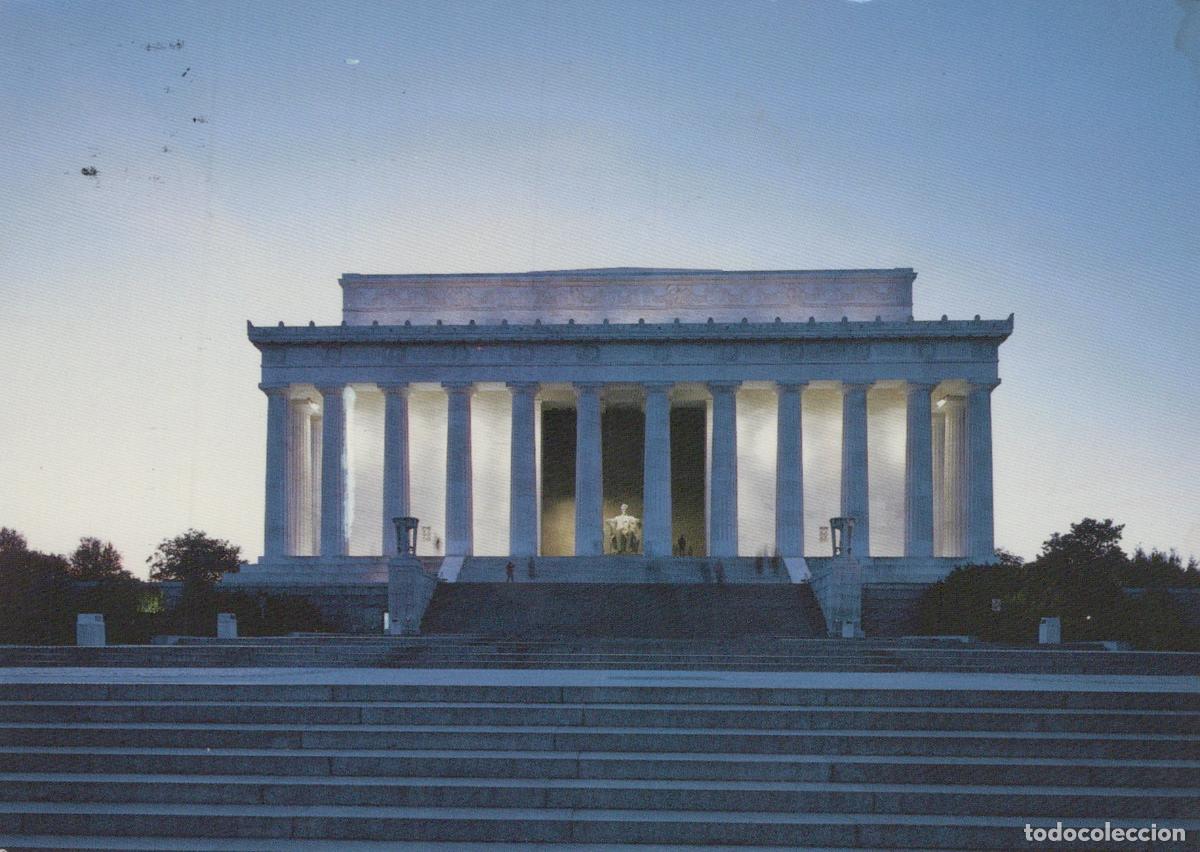 Postales: USA Washington DC Lincoln Memorial At Dusk Iconic US Landmark *YAV887