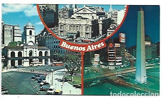 Cartes Postales: CABILDO, TEATRO COLON , OBELISCO.- BUENOS AIRES