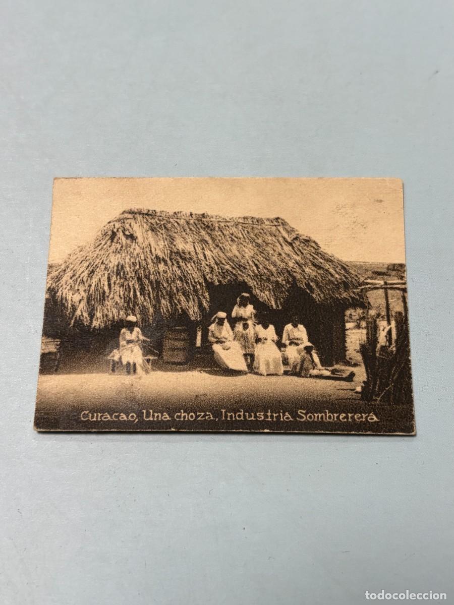 Postales: POSTAL ORIGINAL. D&Eacute;CADA A&Ntilde;OS 30. CURACAO. UNA CHOZA. INDUSTRIA SOMBRERERA. N&ordm; 1582