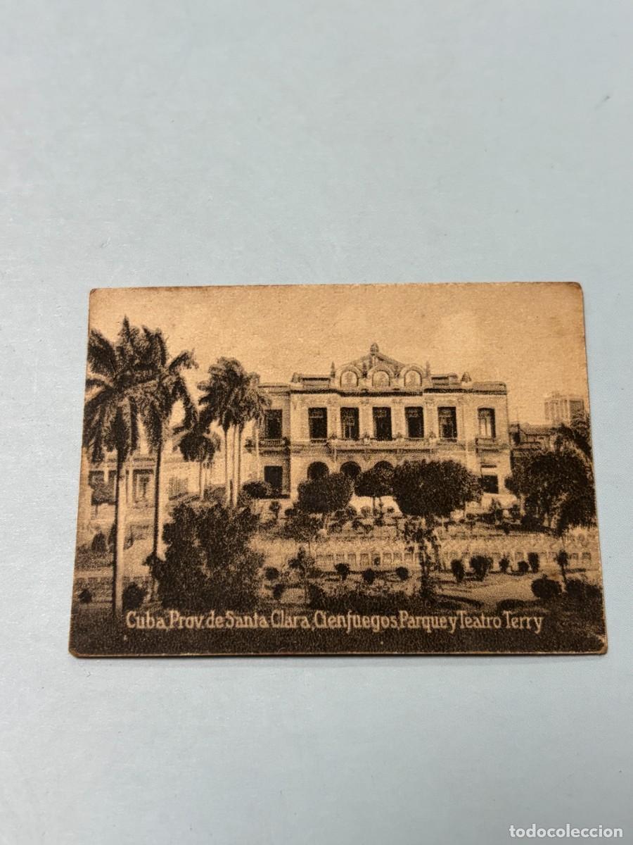 Postales: POSTAL ORIGINAL. D&Eacute;CADA A&Ntilde;OS 30. CUBA. PROV. SANTA CLARA. CIENFUEGOS. PARQUE Y TEATRO TERRY. N&ordm; 1515