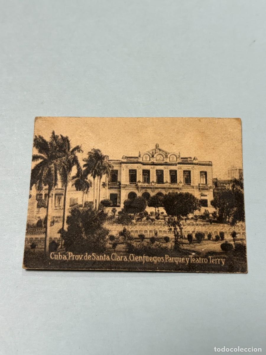 Postales: POSTAL ORIGINAL. D&Eacute;CADA A&Ntilde;OS 30. CUBA. SANTA CLARA. CIENFUEGOS. PARQUE Y TEATRO TERRY. N&ordm; 1515
