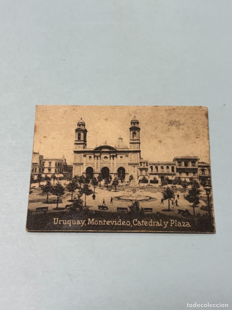 Postales: POSTAL ORIGINAL. D&Eacute;CADA A&Ntilde;OS 30. URUGUAY. MONTEVIDEO. CATEDRAL Y PLAZA. N&ordm; 1889