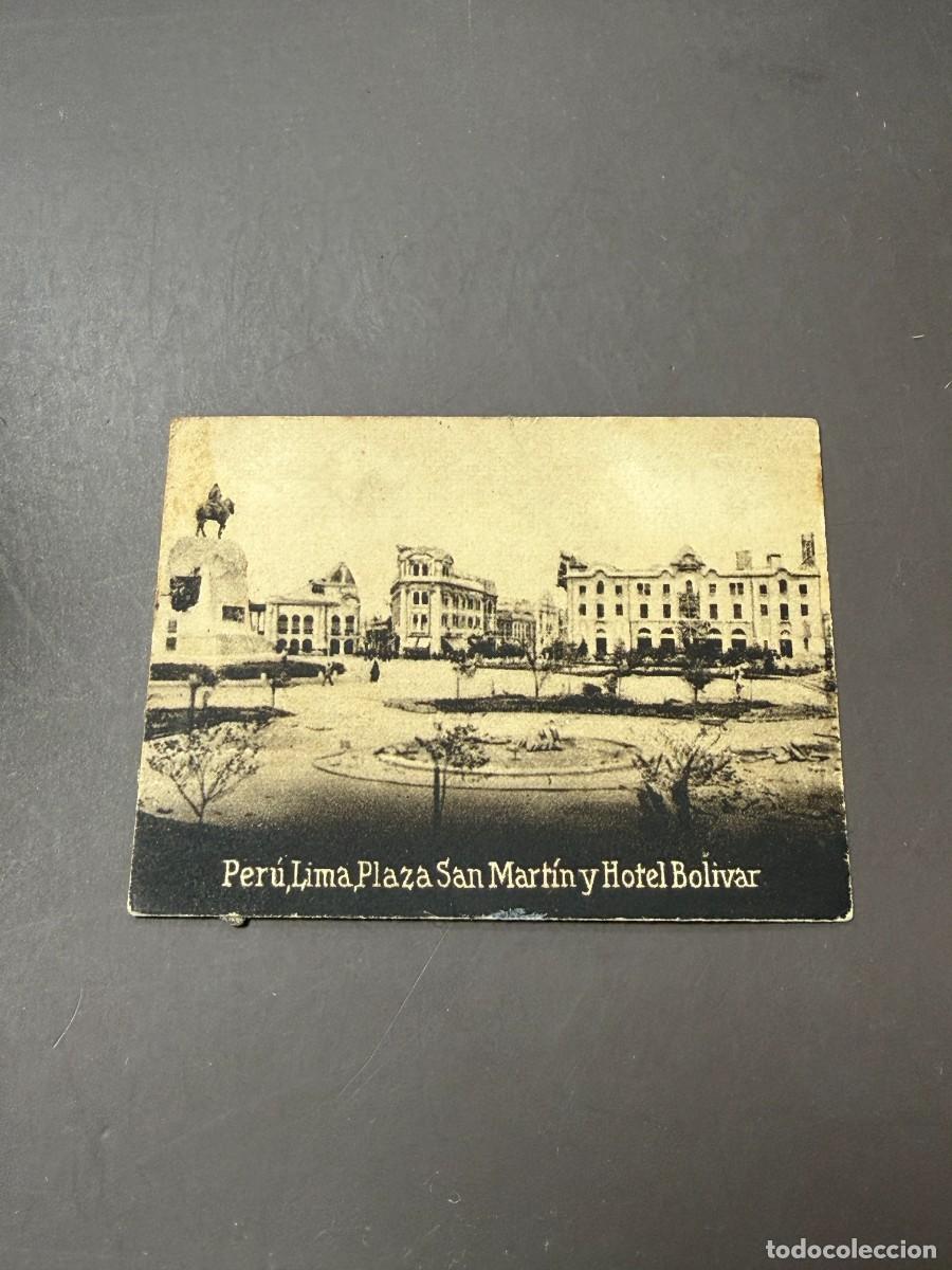 Postales: POSTAL ORIGINAL. D&Eacute;CADA A&Ntilde;OS 30. PER&Uacute;. LIMA. PLAZA SAN MART&Iacute;N Y HOTEL BOLIVAR. N&ordm; 2060