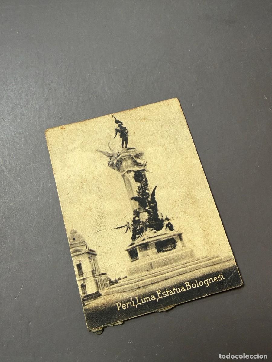 Postales: POSTAL ORIGINAL. D&Eacute;CADA A&Ntilde;OS 30. PER&Uacute;. LIMA. ESTATUA BOLOGNESI. N&ordm; 2066