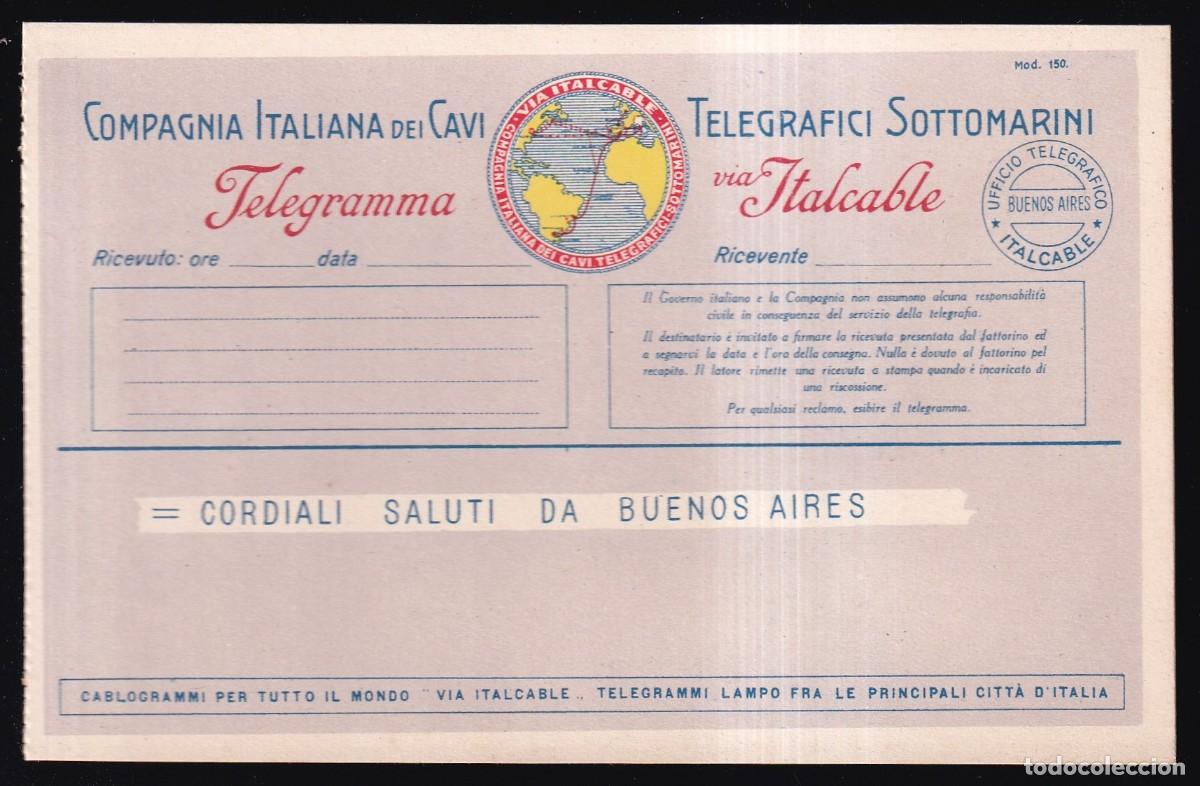 Postcards: *Buenos Aires* Compagnia Italiana dei Cavi Telegrafici Sottomarini. Nueva.