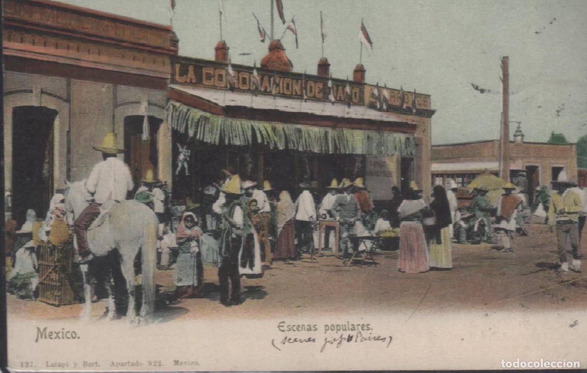 Postales: M&eacute;xico.Escenas populares.Mercado