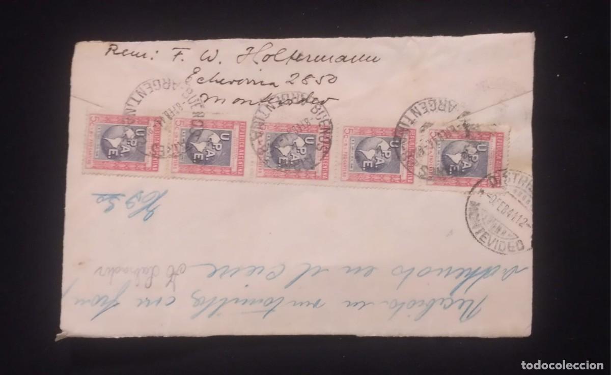 Postales: TS) 1942 ARGENTINA, COVER SENT FROM BUENOS AIRES TO MONTEVIDEO,WITH THE POSTAL UNION OF THE AMERICAS