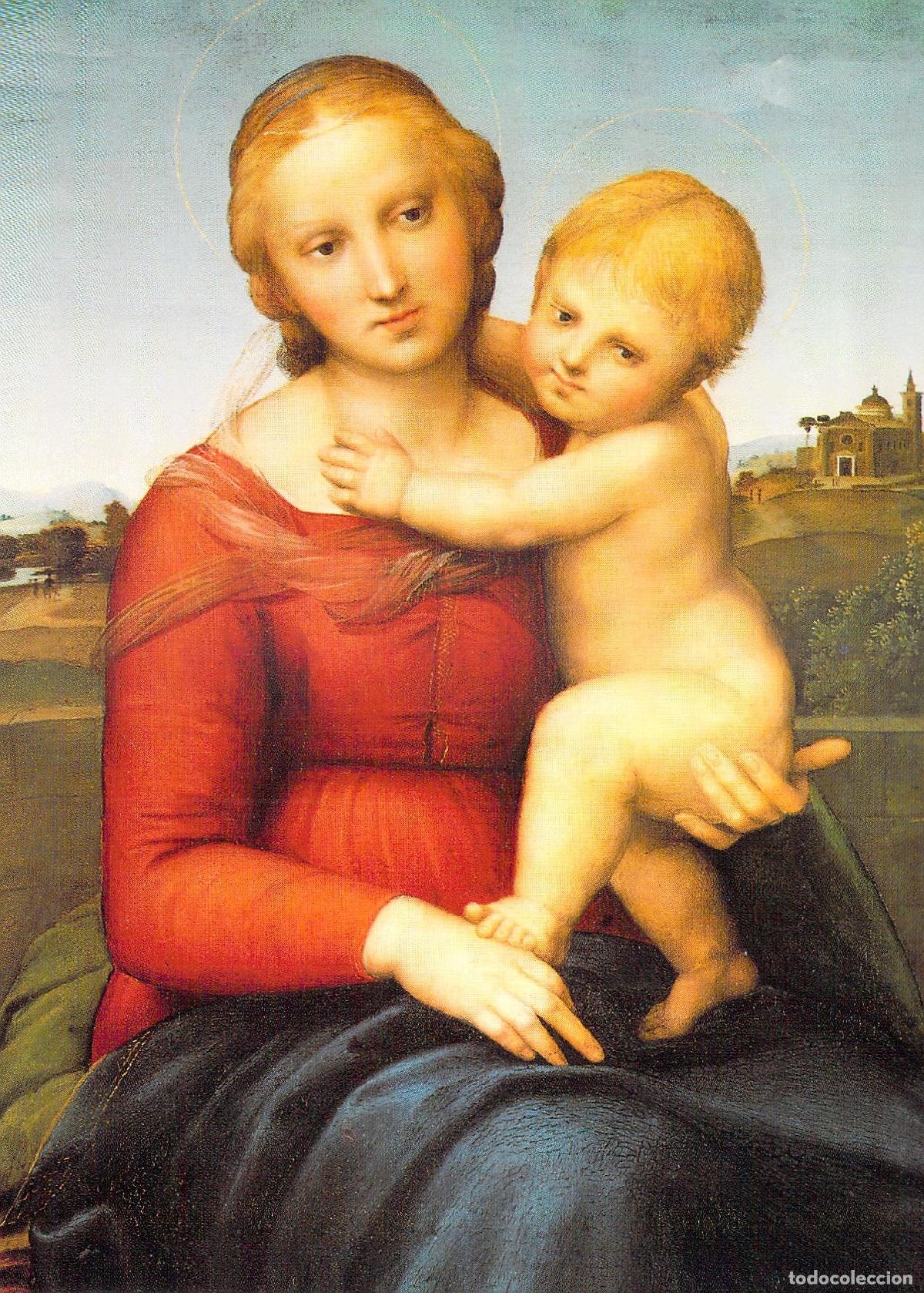 Postales: Postal de la Peque&ntilde;a Madona de Cowper de Rafael