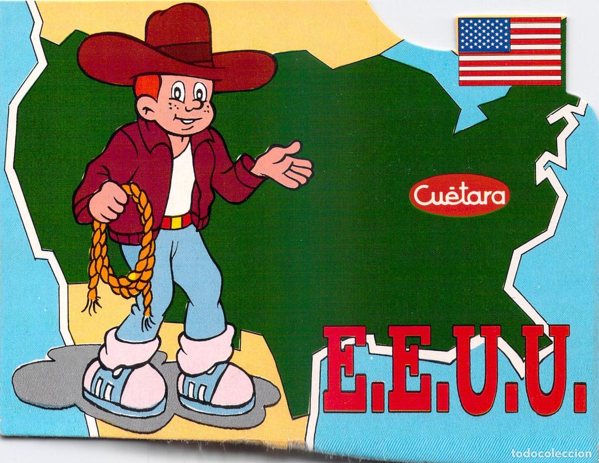 Postales: Postal de Estados Unidos con Dibujo de Cowboy Promocional de Cu&eacute;tara