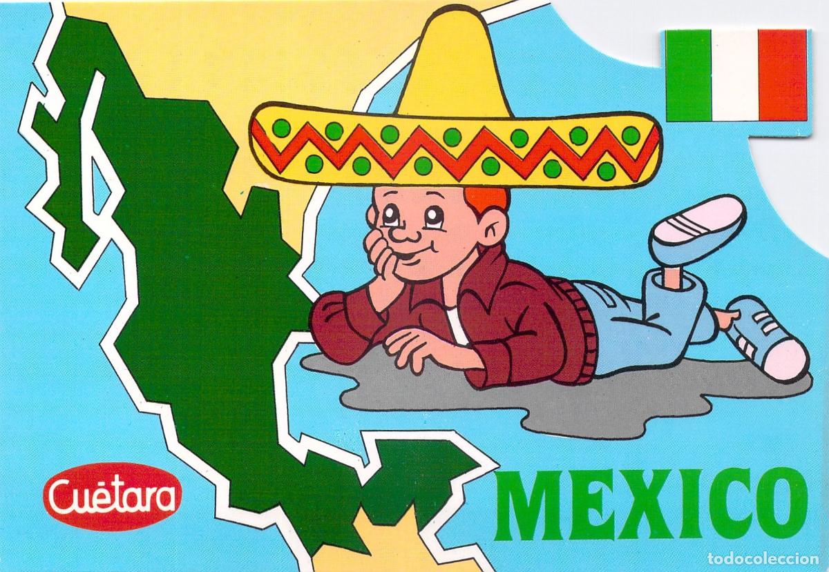 Postales: Postal de M&eacute;xico con ilustraci&oacute;n de caricatura