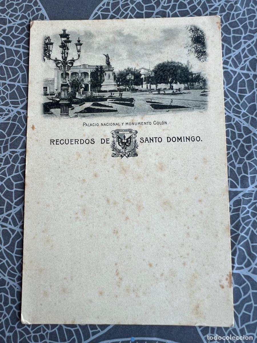 Postales: SANTO DOMINGO PALACIONAL NACIONAL Y MONUMENTO A COLON TARJETA POSTAL