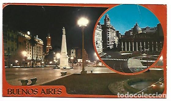 Postales: VISTA NOCTURNA DE LA PLAZA DE MAYO Y CATEDRAL.- BUENOS AIRES / ARGENTINA