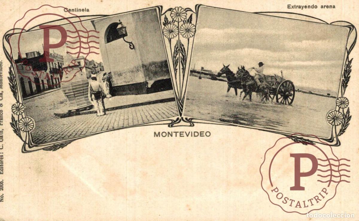 Cartoline: URUGUAY. Montevideo Multivista Centinela Extrayendo Arena C. Galli 2006
